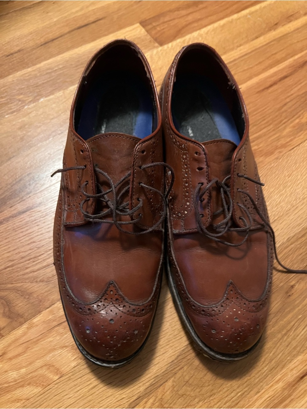 Allen Edmonds Brown Leather Wingtip Derbys